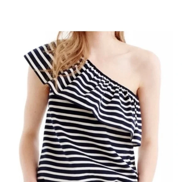 J Crew One Shoulder Top - Picture 2 of 9